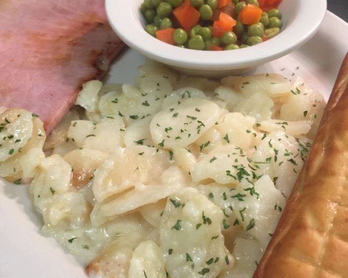 Ham dinner, at The Peshtigo Corral.