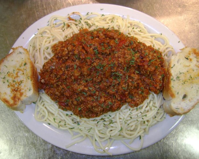 Spaghetti dinner, at The Peshtigo Corral.