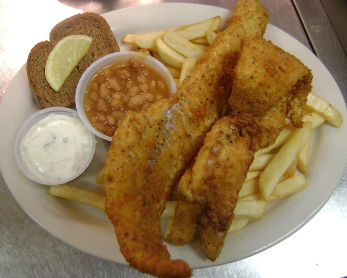 Fish dinner, at The Peshtigo Corral.