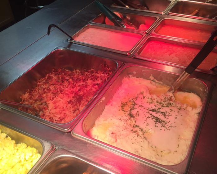 Buffet dinner, at The Peshtigo Corral.