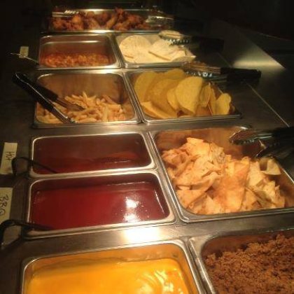Taco and wing bar, at The Peshtigo Corral.