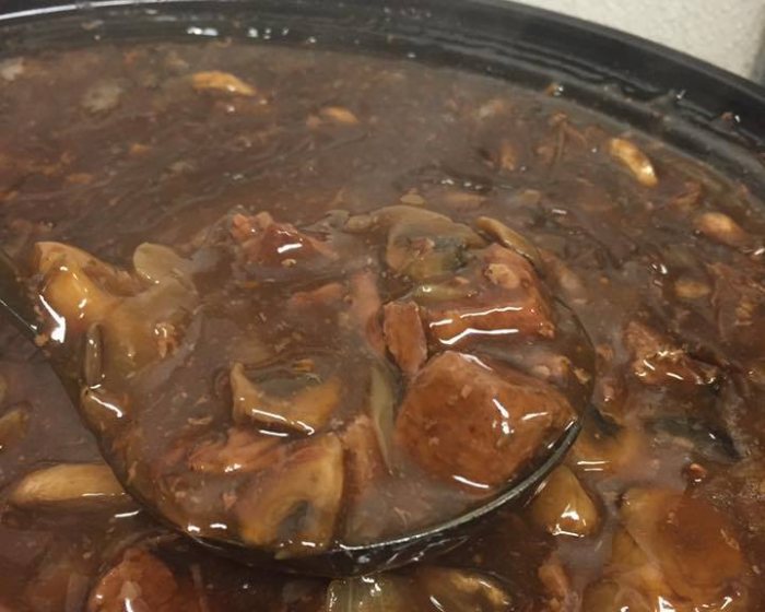 Beef soup, at The Peshtigo Corral.