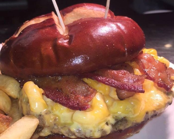 Bacon cheeseburger, at The Peshtigo Corral.